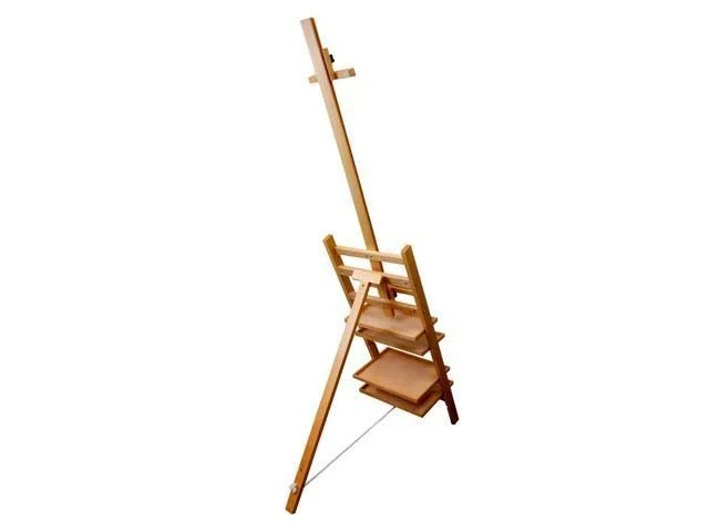 US Art Supply Paint Station Multi-Function Wooden Studio Easel Comes with 4 Removable Shelves 79 Inches Tall