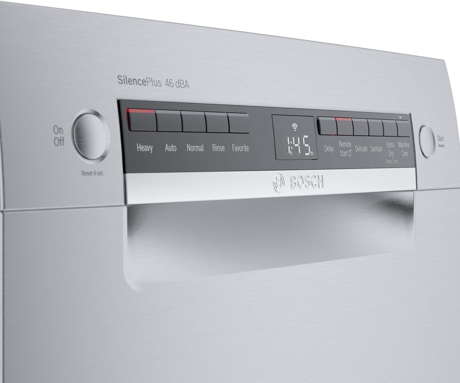 Bosch 300 Series ADA 18" Stainless Steel Recessed Handle Dishwasher - SPE53B55UC