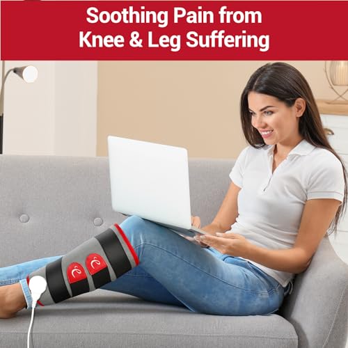 Comfytemp Leg Heating Pad for Pain Relief, FSA HSA Eligible Wearable Heating Pad for Legs and Calf, Birthday Gifts for Women/Men