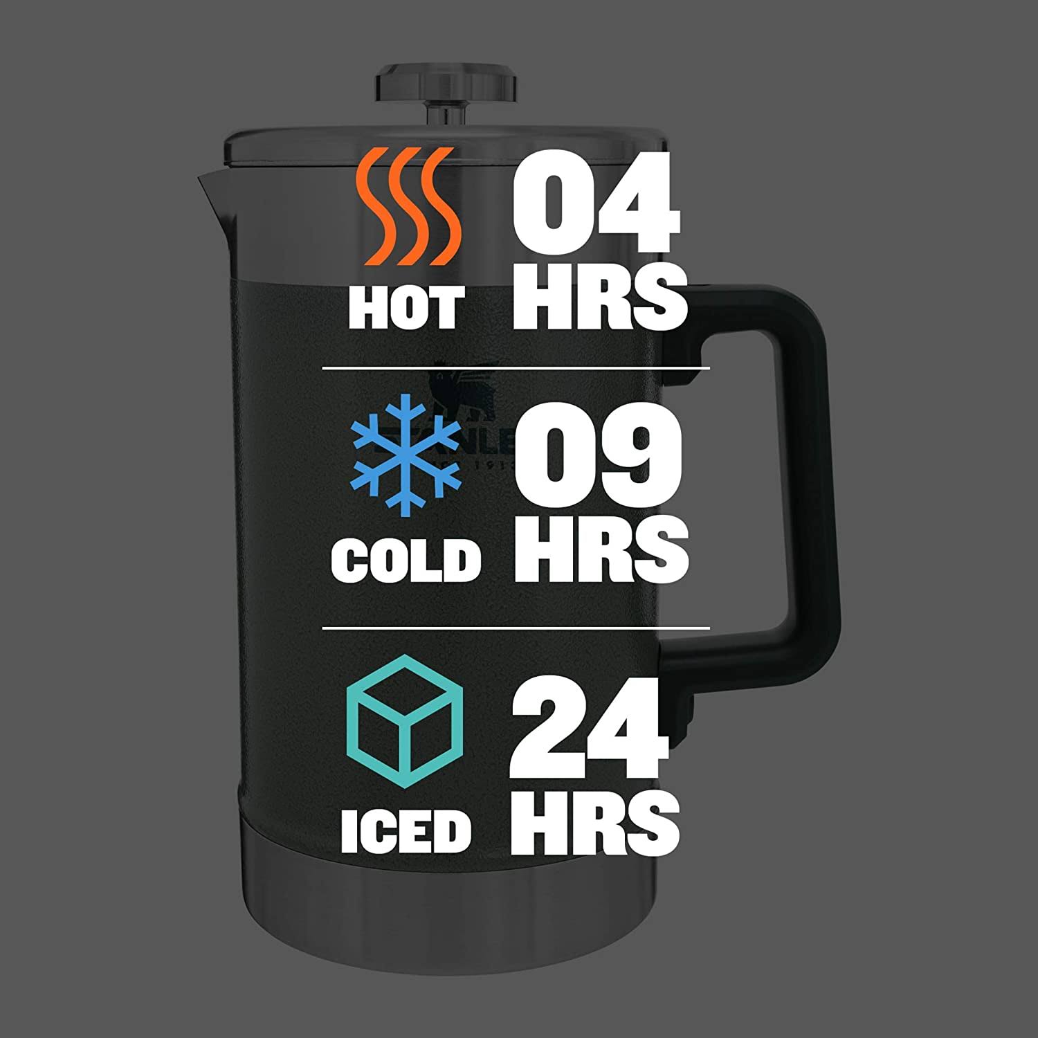 Stanley 48 oz Classic Stay Hot French Press, Hammertone Green