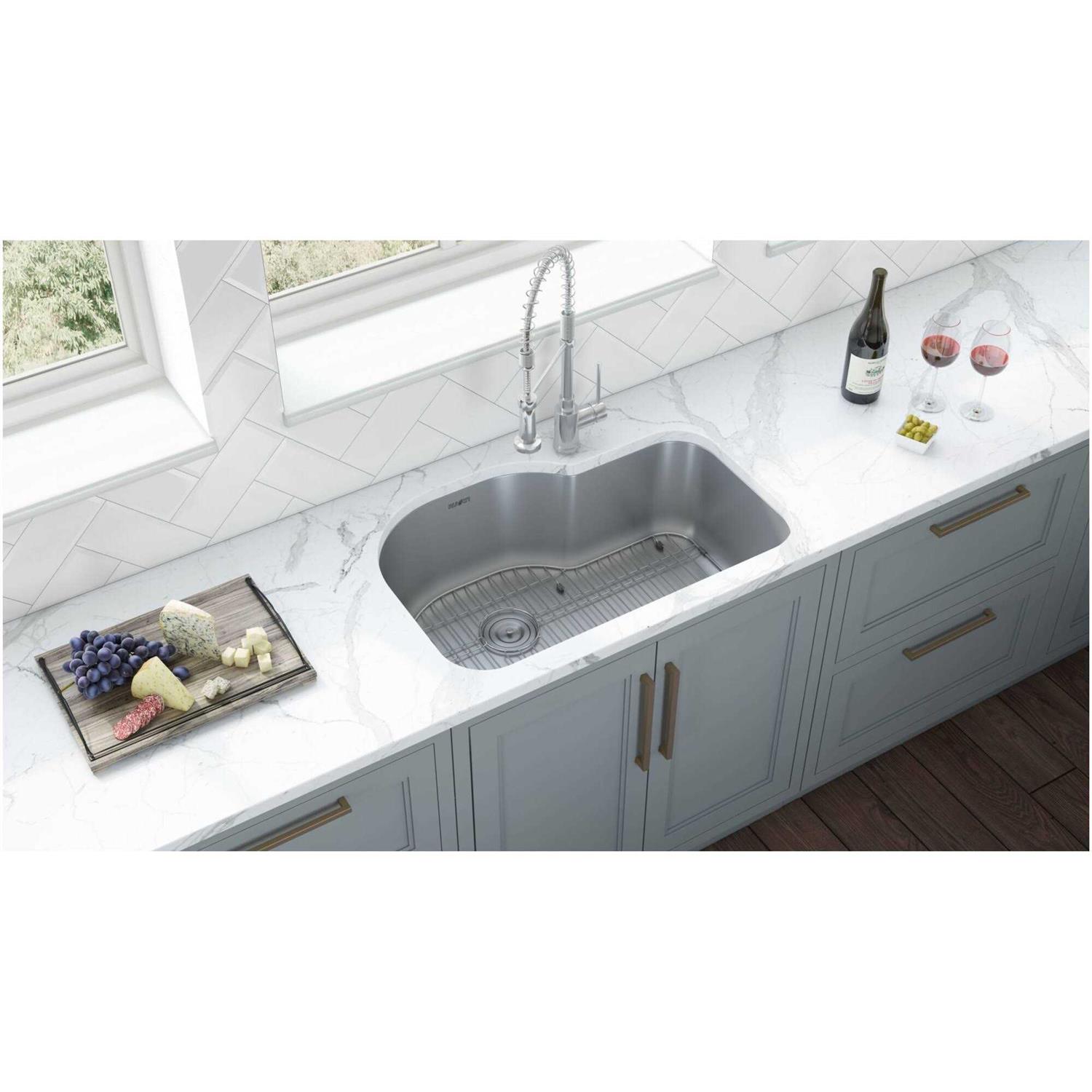 Ruvati 32 Undermount 16 Gauge Single Bowl Kitchen Sink RVM4700 - Shop Hardware Tools Online Store