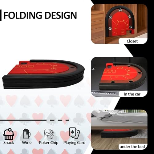 Premium 84" Poker Table Foldable with Chips Tray