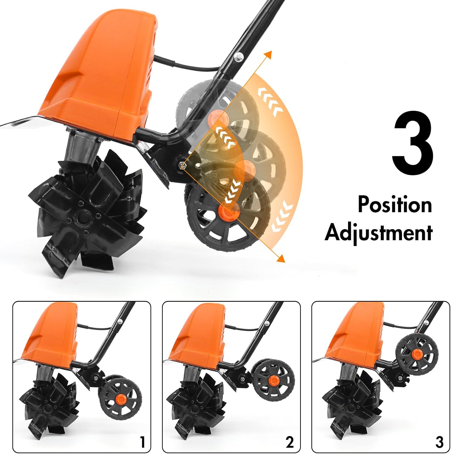 NEO-TEC 16 Inch 13.5 AMP Electric Corded Garden Tiller & Cultivator, Rototiller for Garden Tool