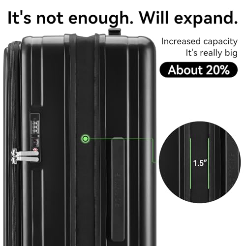 ROAMING Grace Expandable Carry On Luggage Airline Approved, 20 Inch Hardside Carry On Suitcase with Wheels