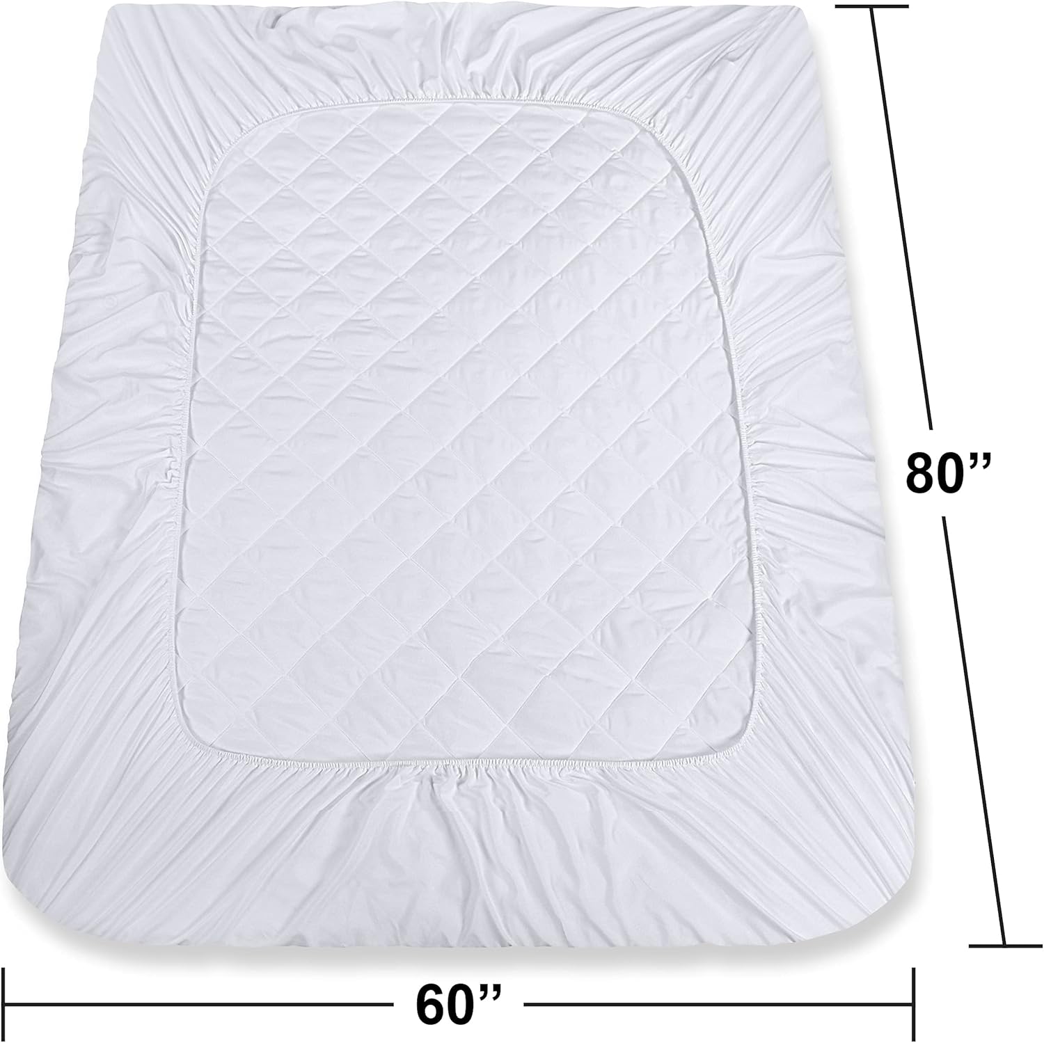 Utopia Bedding Quilted Fitted Mattress Pad (California King) - Elastic Fitted Mattress Protector - Mattress Cover Stretches up to 16 Inches Deep
