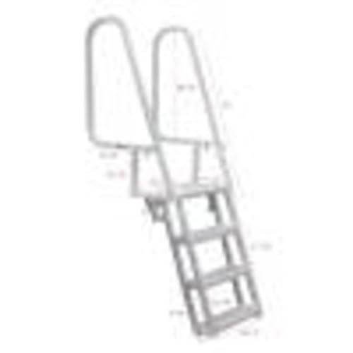 Extreme Max 3005.3913 Deluxe Flip-Up Dock Ladder with Welded Step Assembly - 4-Step