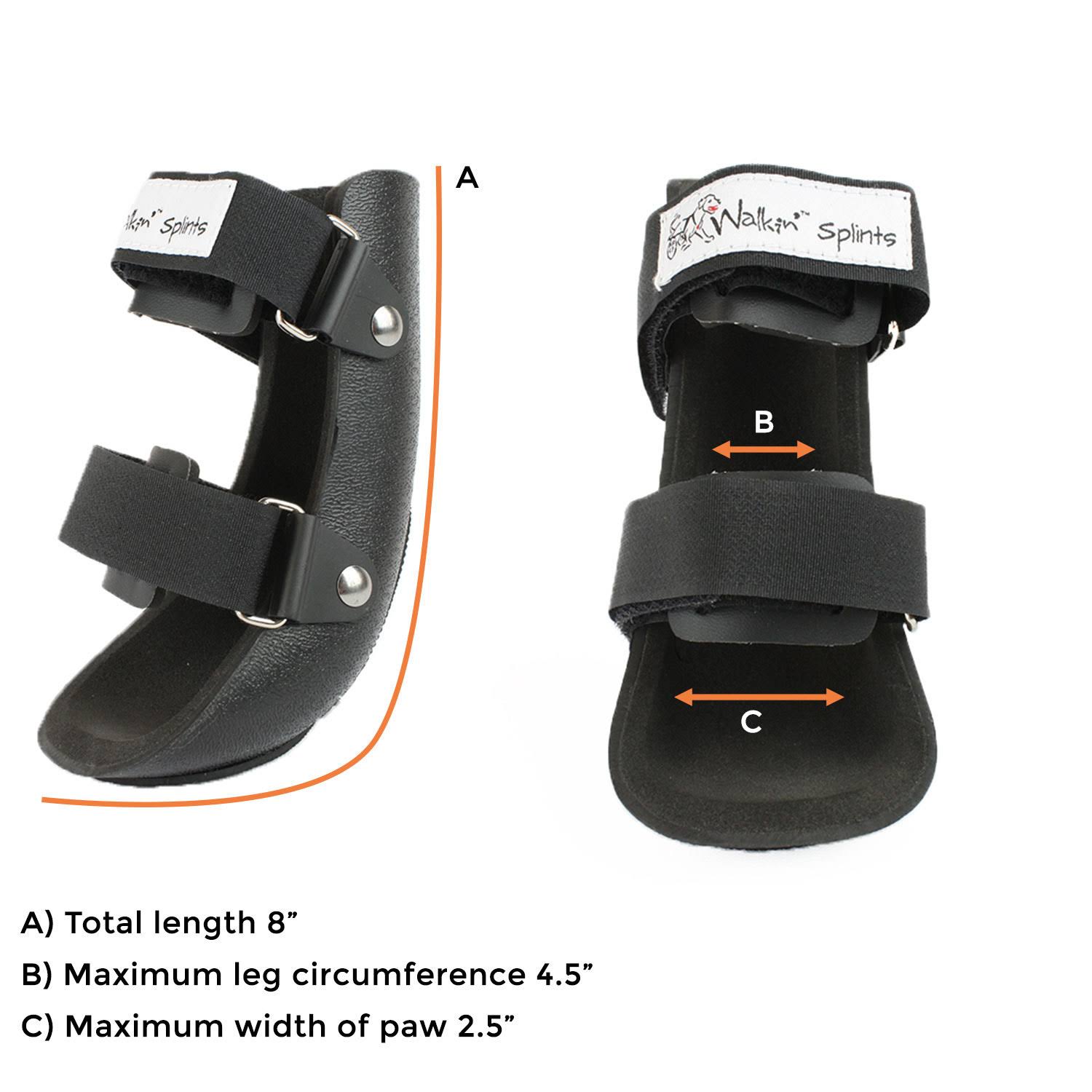 Walkin& Pet Splint for Dogs, Canine Bootie Style Leg Splint Medium