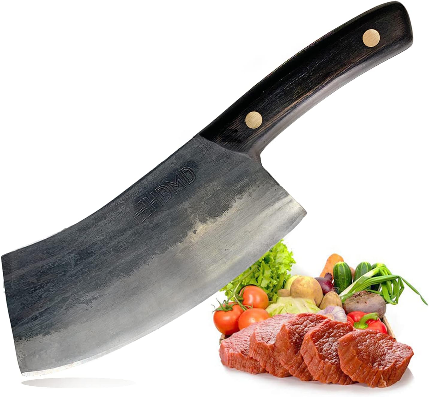 Serbian Chefs Knife Carbon Steel Butcher Knife For Meat Cutting