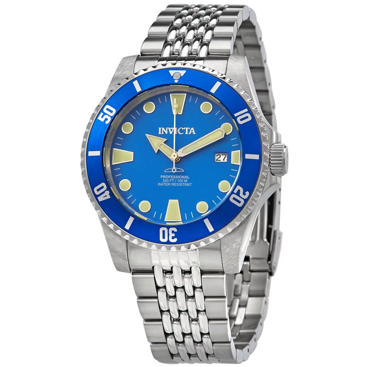 Invicta Pro Diver Automatic Blue Dial Stainless Steel Men's Watch 33503 - Curated Treasures Market