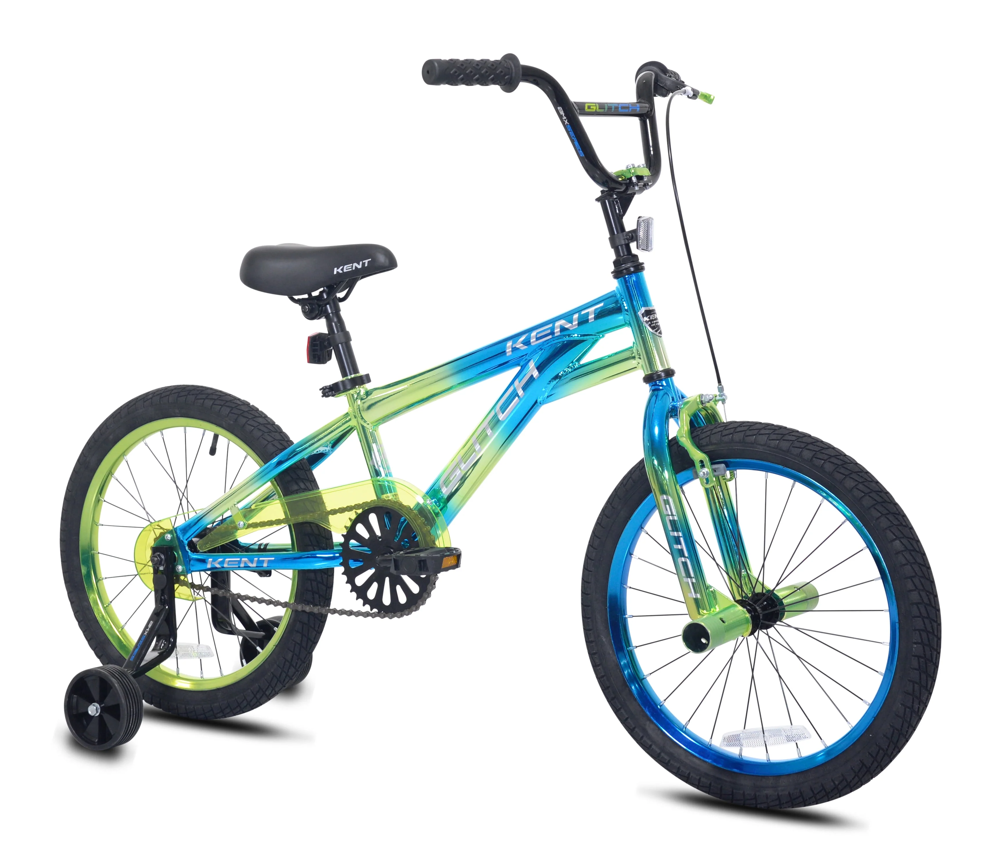 Kent 18 Boys Glitch BMX Child Bike, Blue/Green