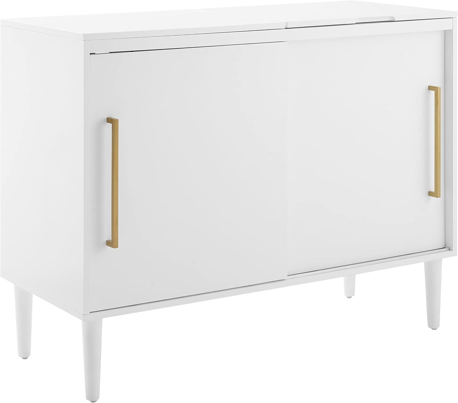 Crosley Furniture Everett Mid-Century Modern Media Console, Mahogany