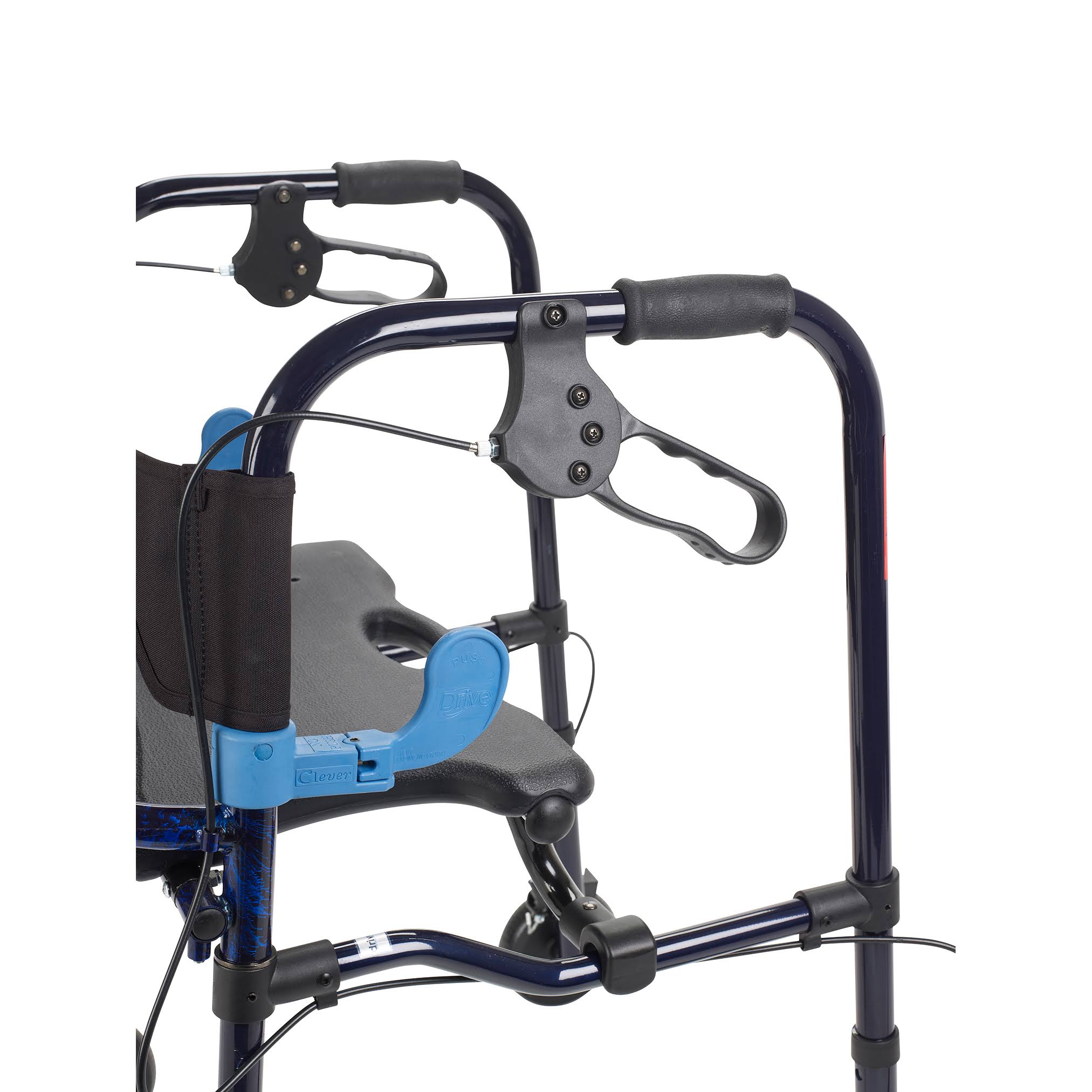 Drive Medical Clever Lite Walker Rollator Flame Blue (Junior - 5x22)