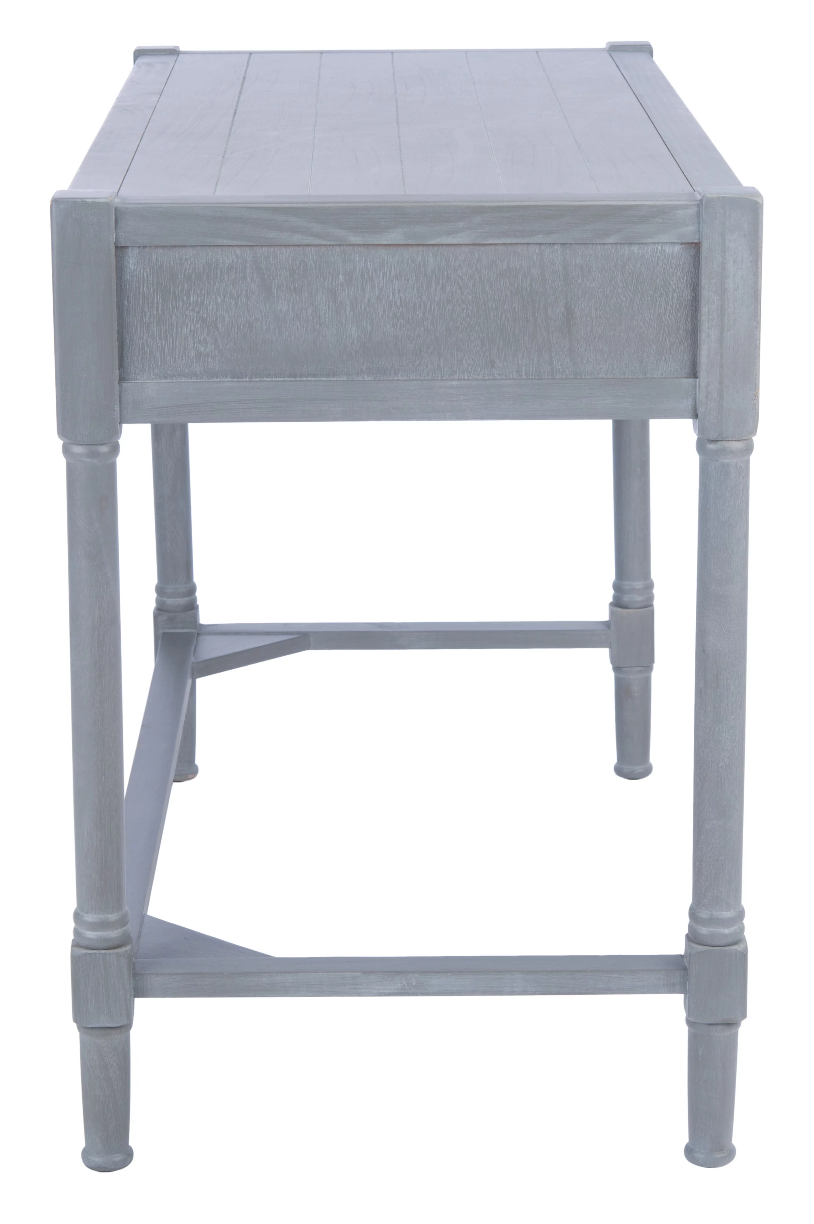 SAFAVIEH Filbert Solid Retro 2-Drawer Writing Desk, White Washed Grey