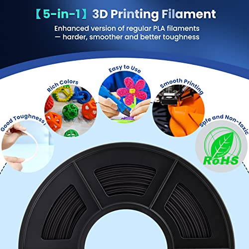 SUNLU 3D Printer Filament Bundle, PLA Plus Filament 10KG 1.75mm, Neatly Wound Filament for Most 3D Printer, 10 Colors, 1kg Spool
