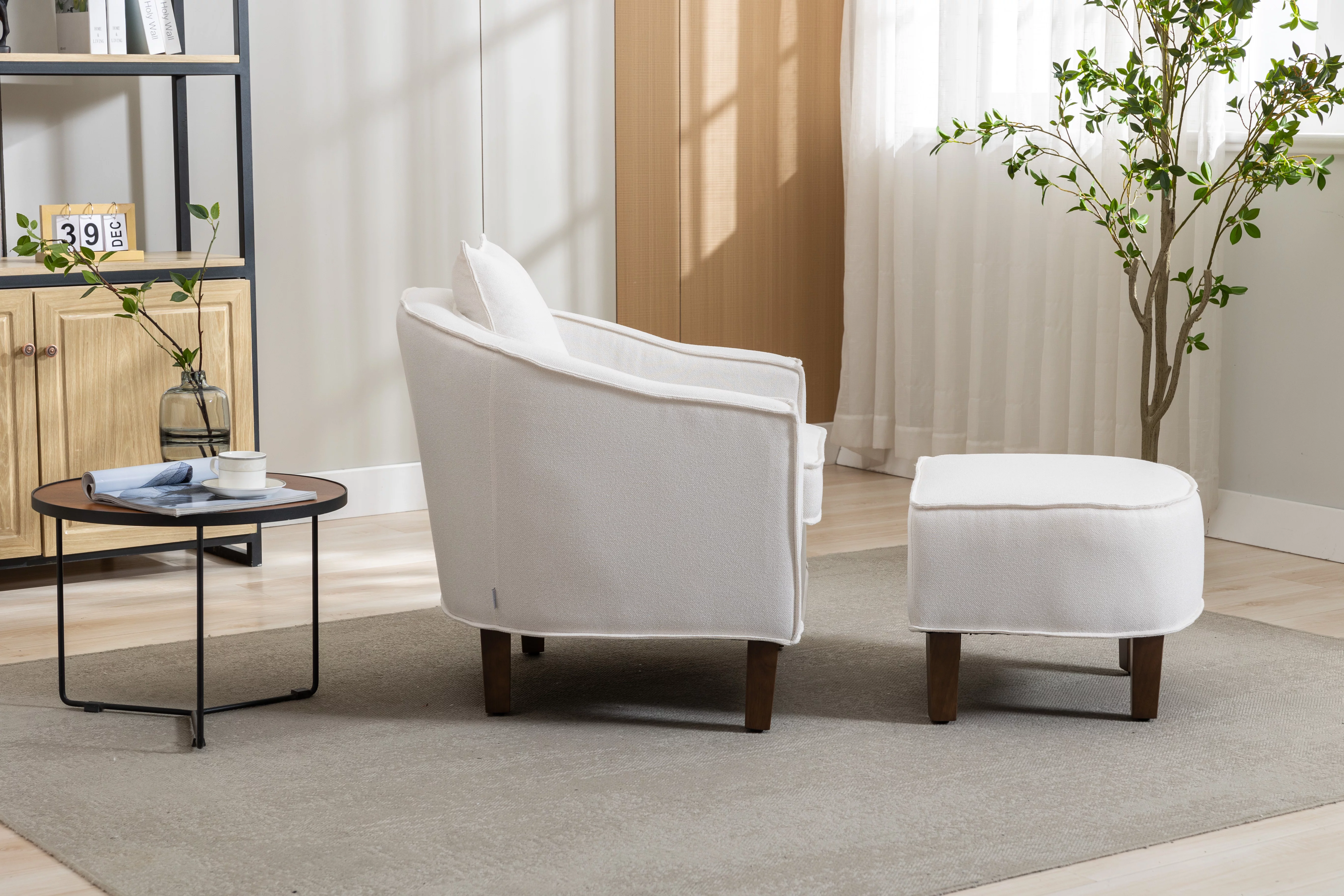 Upgrade Your Living Room with a Mid Century Modern Accent Chair and Ottoman Set