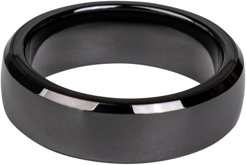HECERE Black RFID NFC Ceramic Ring Key Accessory for Tesla Model 3 Replacement of Key Fob and Key Card Open Door (22mm)