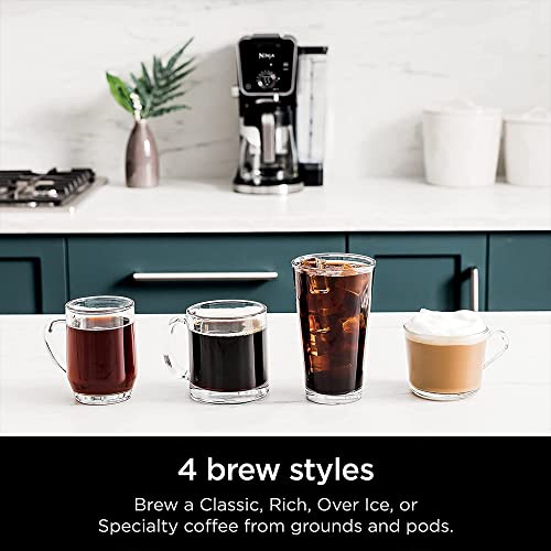 Ninja DualBrew Pro Specialty 12-Cup Drip Coffee Maker (Renewed) Bundle with Premium 2 YR CPS Enhanced Protection Pack