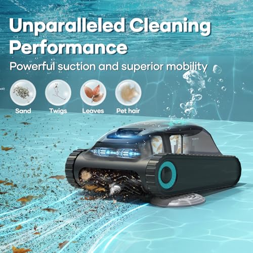 (2024 New) AIPER Scuba S1 Cordless Robotic Pool Cleaner, Pool Vacuum for Inground Pools, Wall and Waterline Cleaning, WavePath 2.0 Smart Navigation
