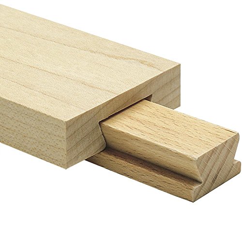 Rockler Wood Center Mount Drawer Slides (22”) – Interlocking Dovetail Bottom Mount Drawer Slides – Long Wooden Heavy Duty Drawer Slides – Easy to