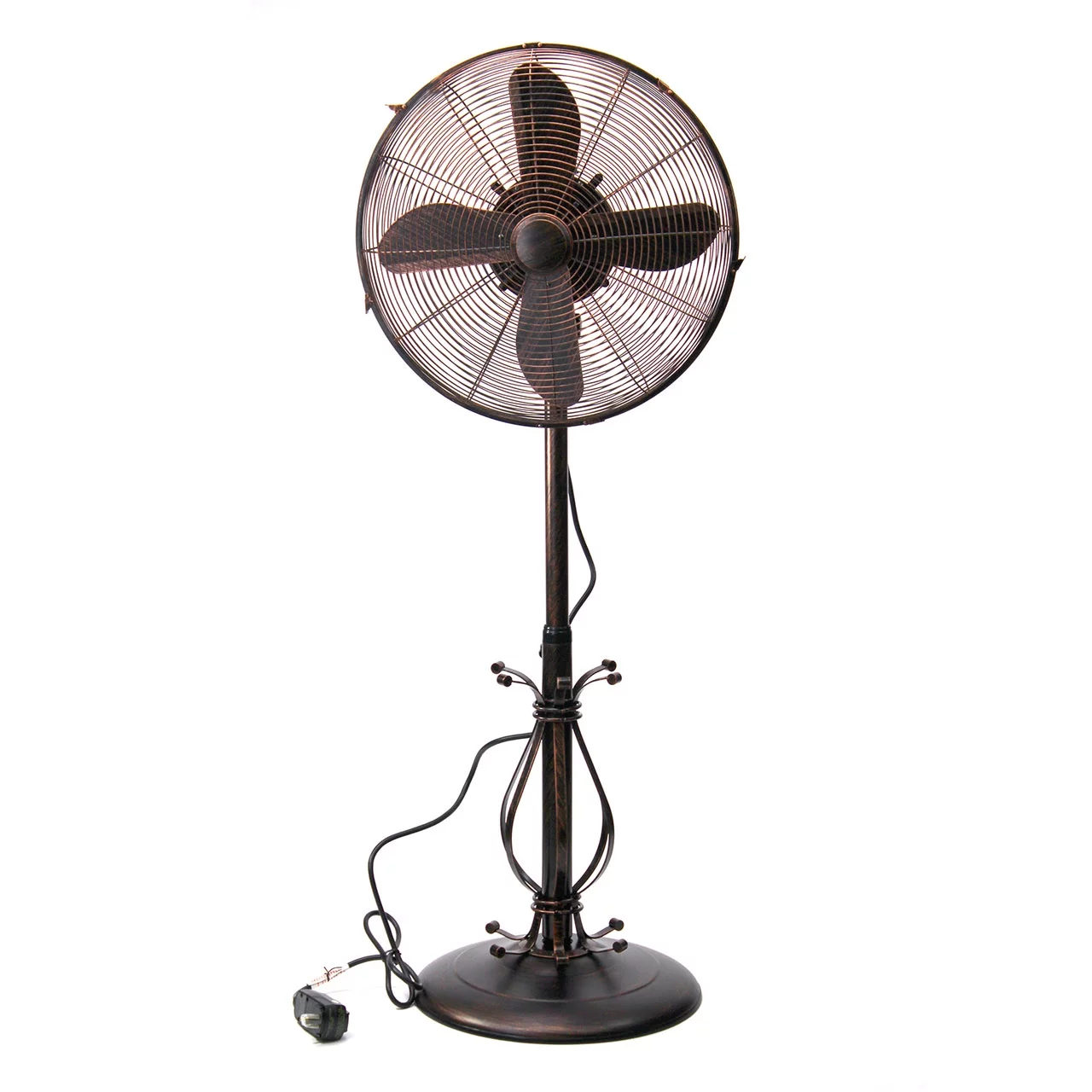 DecoBREEZE DBF1080 Adjustable Oscillating Outdoor Pedestal Fan Prestigious Brown