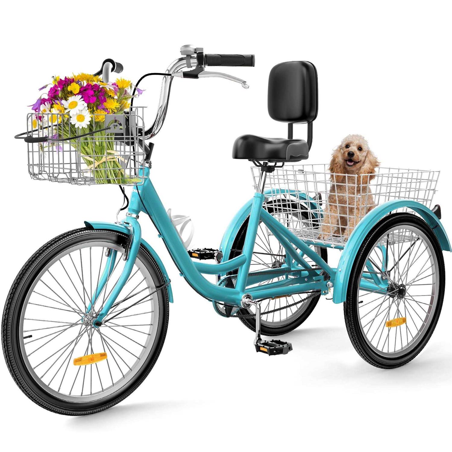 26 Adult Tricycle 3 Wheel Bikes 1 Speed Trike Bike - Sports Supplies Online Store