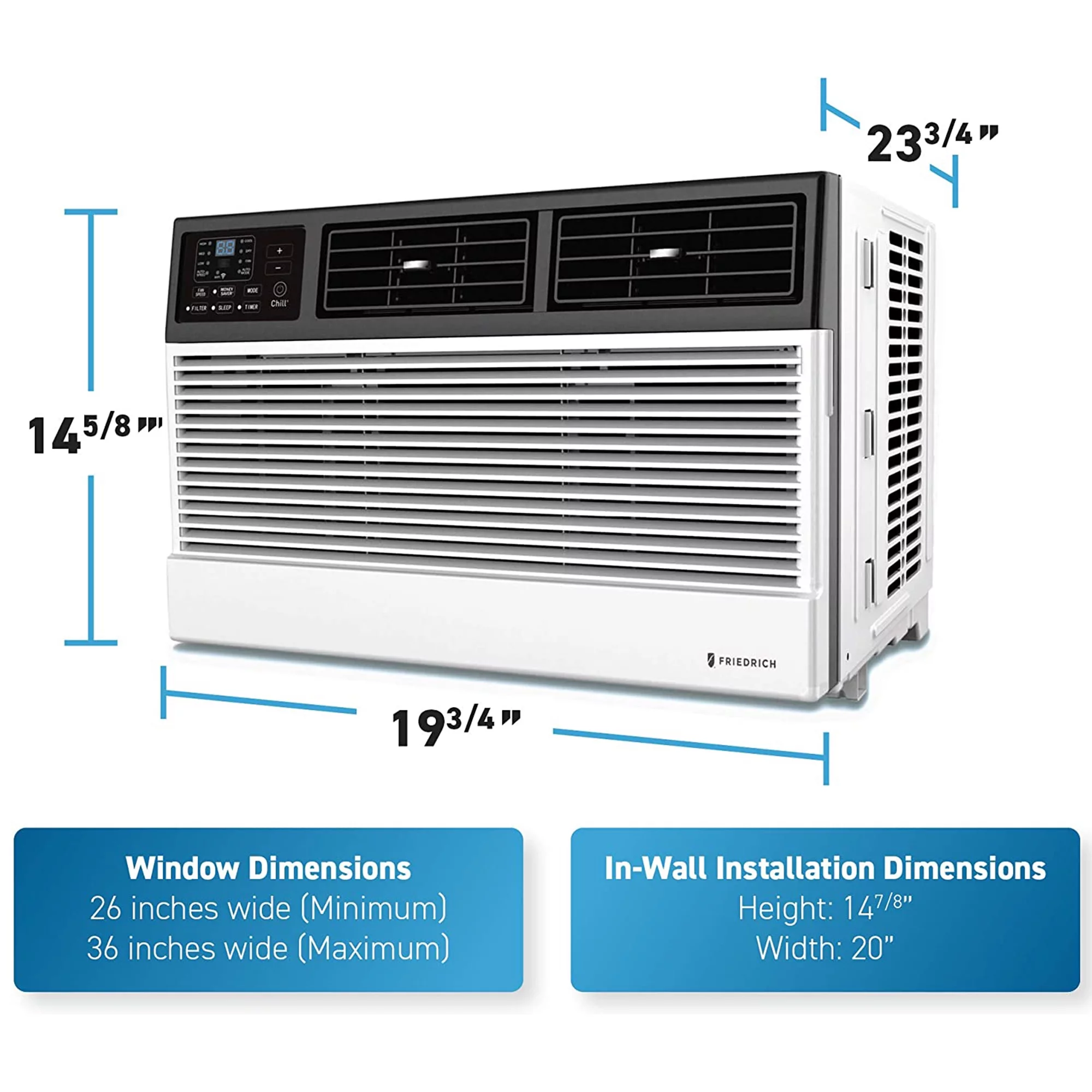 Friedrich Chill Premier Wi-Fi Controlled Air Conditioner Window Unit, White