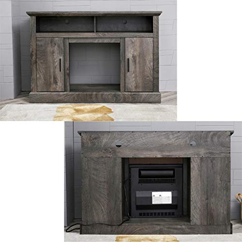 PatioFestival Electric Fireplace TV Stand Entertainment Center Corner Fire Place Heaters Tv Console with Generic Rustic Furniture for TVs up to 42"