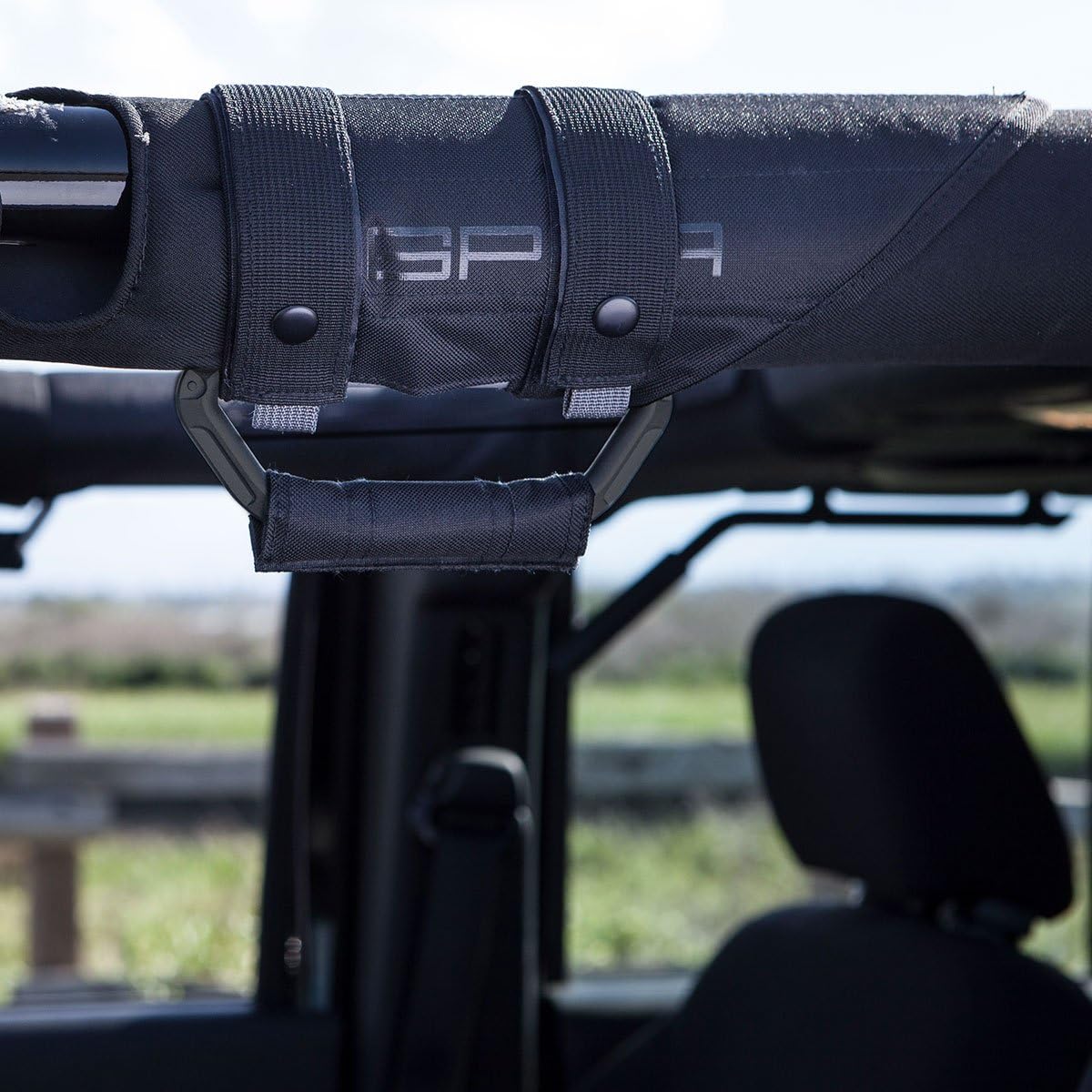 GPCA GP-Grip PRO Grab Handle for Wrangler JL JT JK Sport Sahara Rubicon Gladiator 4DR/ 2DR 2007-2022 w/ 3 roll bar. Universal to Driver and
