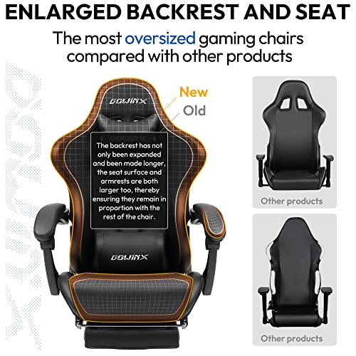 Dowinx Gaming Chair Ergonomic Racing Style Recliner with Massage Lumbar Support