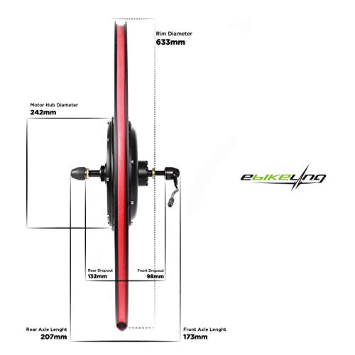 EBIKELING Waterproof Ebike Conversion Kit with Battery Direct Drive 700C Front or Rear Wheel Electric Bike Conversion Kit Ebike Battery & Charger