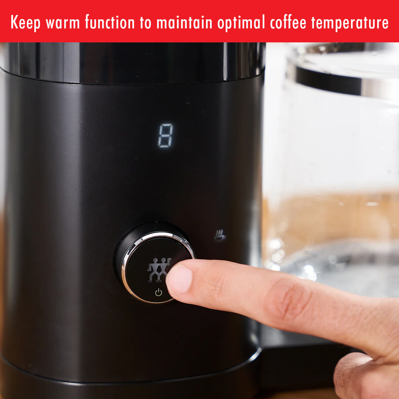 ZWILLING Enfinigy Glass Drip Coffee Maker 12 Cup, Awarded the SCA Golden Cup Standard, Silver