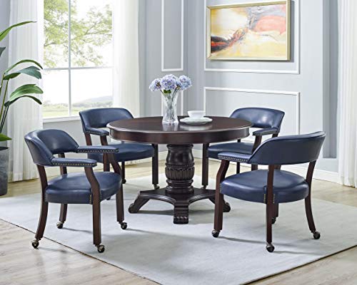 Steve Silver Furniture Tournament Arm Casters Chair, 25" L x 25" W x 31" H, Black