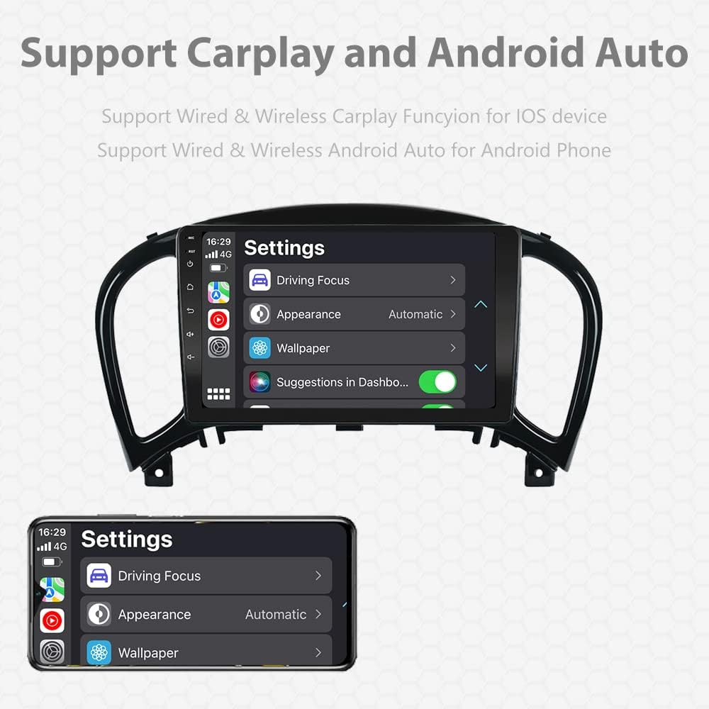 LEXXSON Car Radio for Nissan Juke 2011-2016, Android 11 Head Unit with Octa Core 9 inch Capacitive High Definition Touch Screen