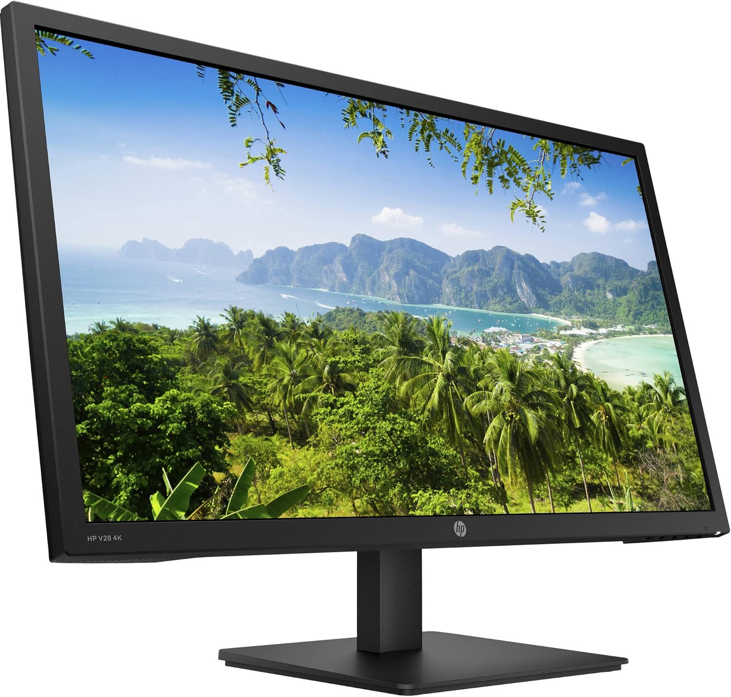 HP V28 4K Monitor - Computer Monitor with 28-inch Diagonal Display, 3840 x 2160 at 60 Hz, and 1ms Response Time - AMD Freesync Technology