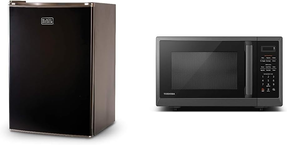 BLACK+DECKER BCRK25B Compact Refrigerator Energy Star Single Door Mini Fridge with Freezer, 2.5 Cubic Feet