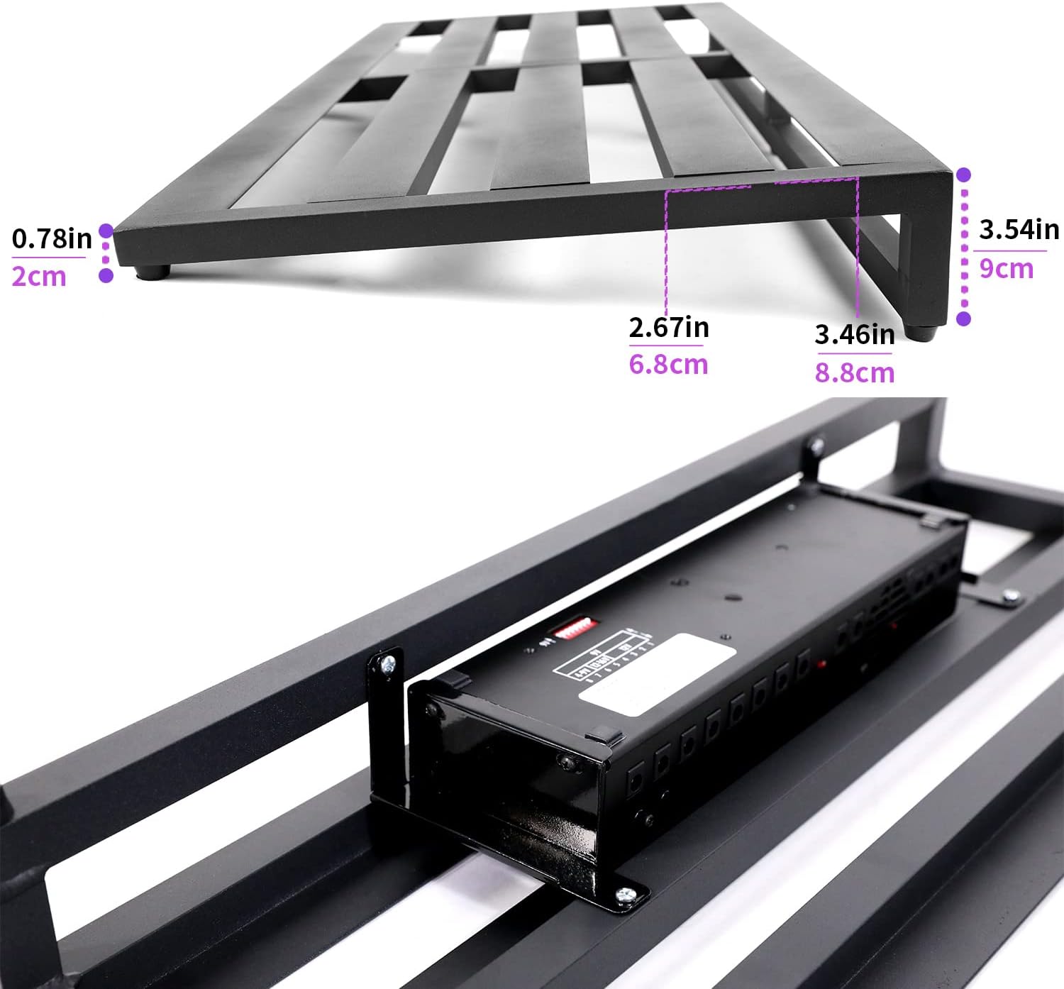 Ghost Fire Guitar Pedal Board Aluminum Alloy Effect Pedalboard with Carry Bag,V series (V-BABY MAX（Deluxe Edition）)