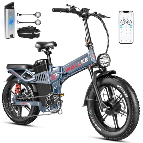 Wallke H9 AWD 3200W Dual Motor Electric Bike for Adult, 48V 82Ah/60Ah Sam-sung Cell Battery, 240-130 Mile 34MPH Fast Ebike