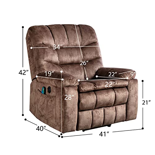 CANMOV Large Power Lift Recliner Chairs with Massage and Heat for Elderly