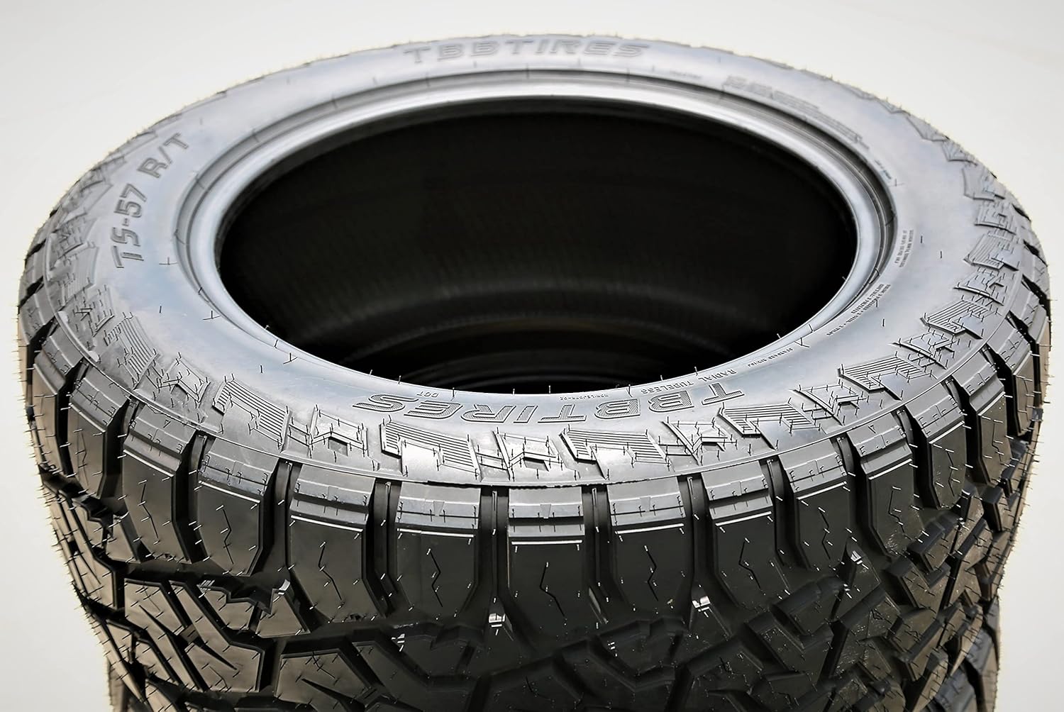 TBB TS-57 R/T All-Terrain Mud Off-Road Light Truck Radial Tire-35X12.50R17LT 35X12.50X17 35X12.50-17 121Q Load Range E 10-Ply BSW Black Side Wall