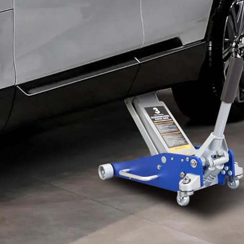BIG RED 1.5 Ton Floor Jack,Aluminum and Steel Hydraulic Low Profile Car Jack with Dual Piston Quick Lift Pump