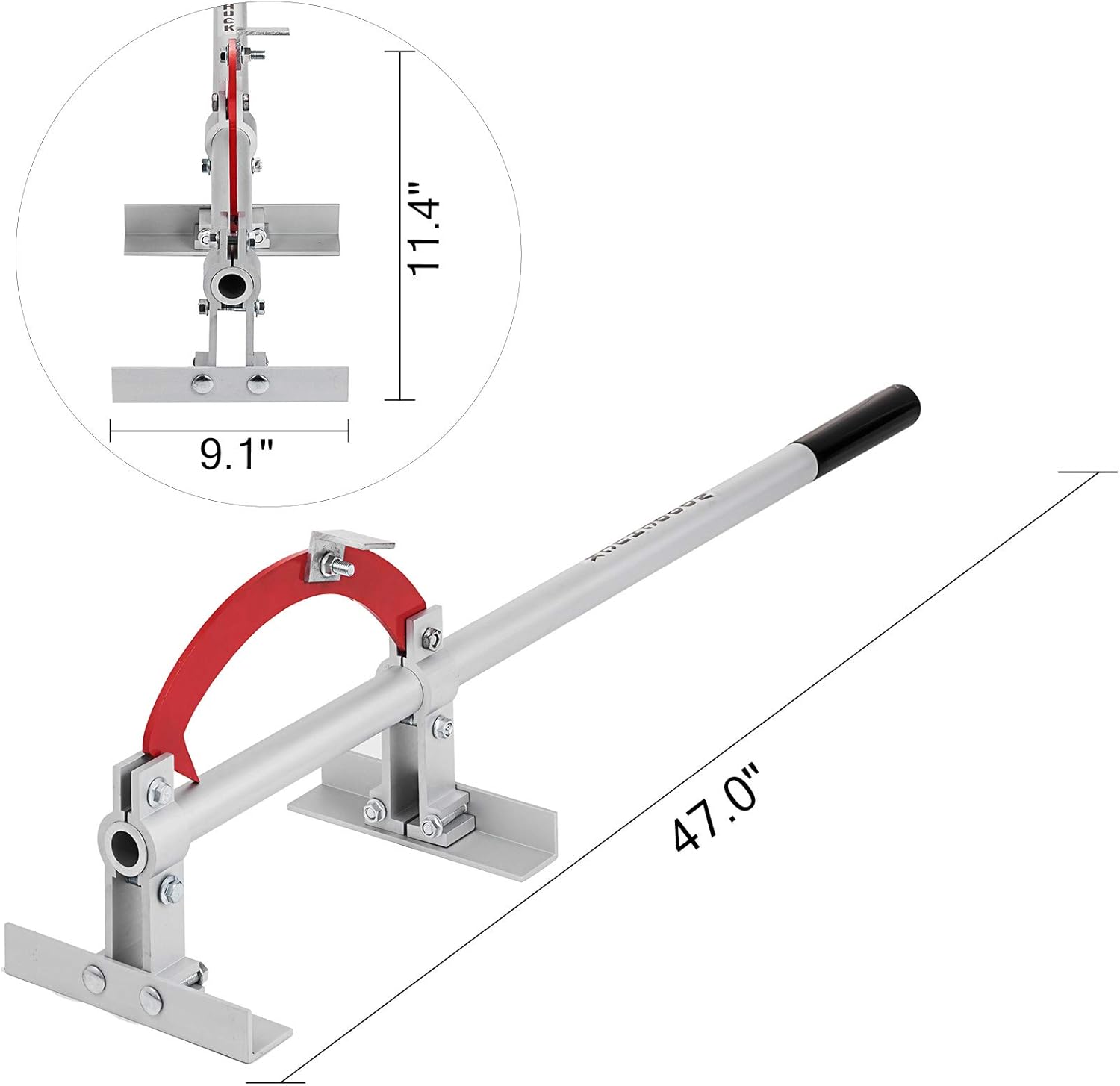 Happybuy 47" Timberjack with 2 Jacks Handle Cant Hook Aluminum Log Jack Log Lifter Alloy for Felling and Logging