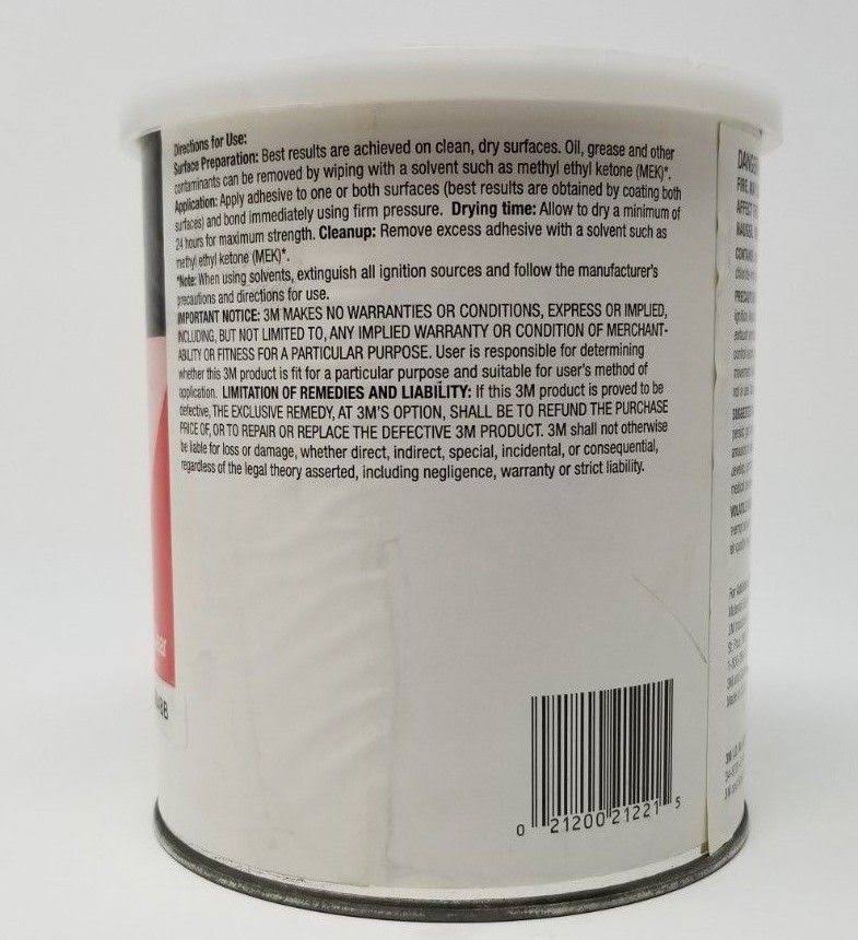 3M 4475 Clear Industrial Plastic Adhesive, 1 Quart