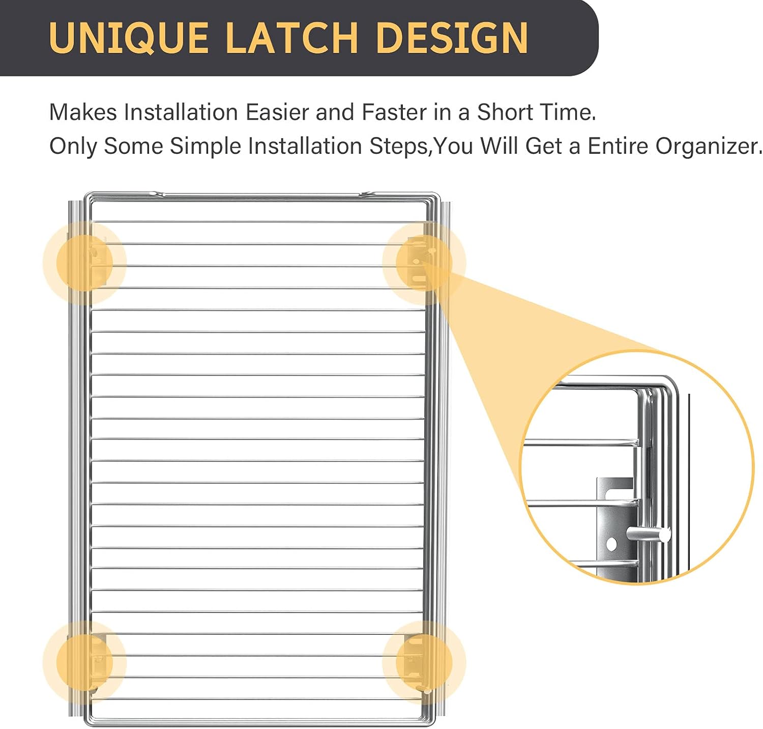 AHNR Pull Out Cabinet Organizer, Heavy Duty Slide Out Pantry Shelves Cabinet Organizer, Sliding Drawer Organizer for Kitchen, Bathroom, Home