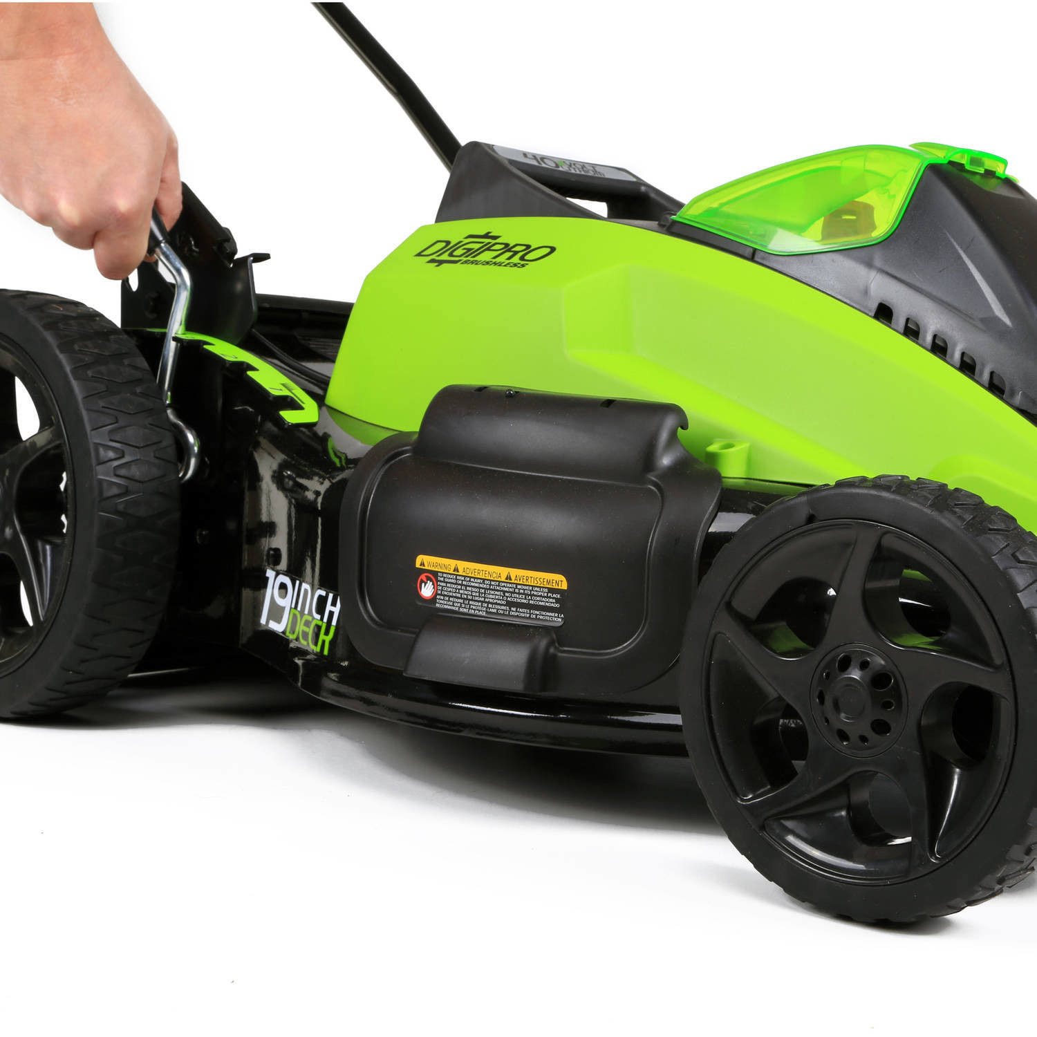 GreenWorks G-Max 25223 19x22 3-in-1 Cordless Walk-Behind Push Mower - 40V