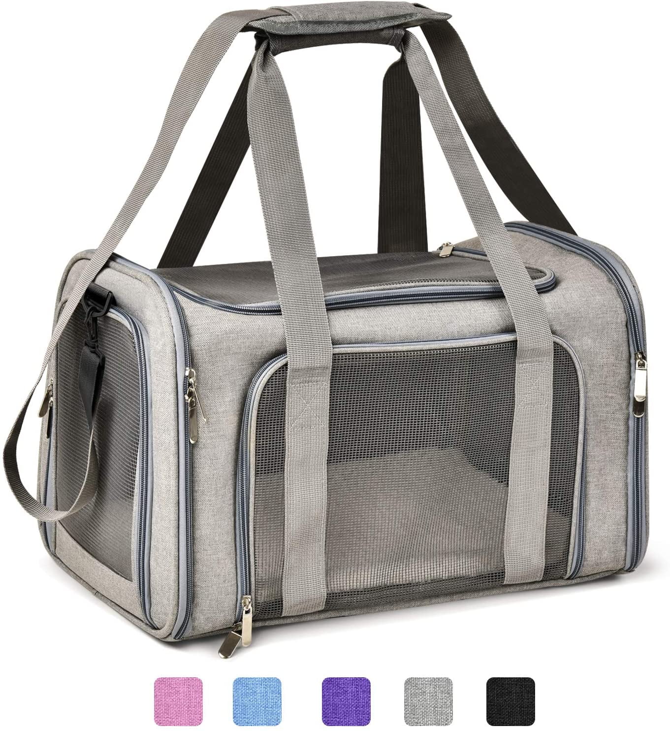 Henkelion Cat, Dog Carrier for Small Medium Cats Puppies up to 15 Lbs, TSA Airline Approved Carrier Soft Sided, Collapsible Travel Puppy Carrier