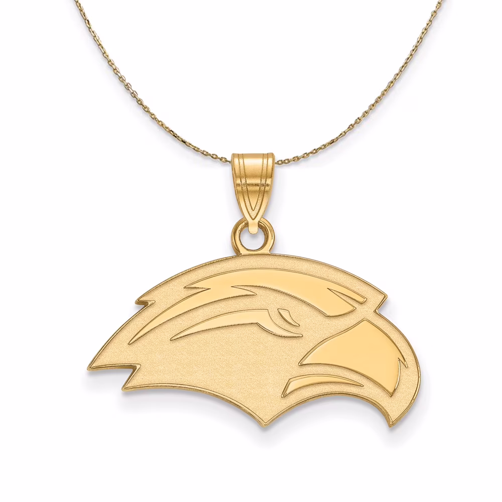 The Black Bow 14k Yellow Gold Southern Miss Small Necklace - 20 Inch