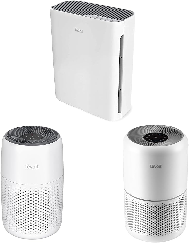 LEVOIT Air Purifiers, White & Air Purifiers for Bedroom Home, HEPA Filter Cleaner, White & Air Purifier for Home Allergies Pets Hair in Bedroom