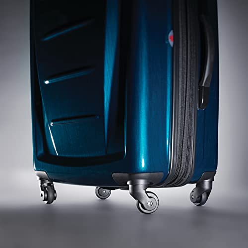 Samsonite Winfield 2 Hardside Expandable Luggage with Spinner Wheels, Brushed Anthracite, Checked-Large 28-Inch
