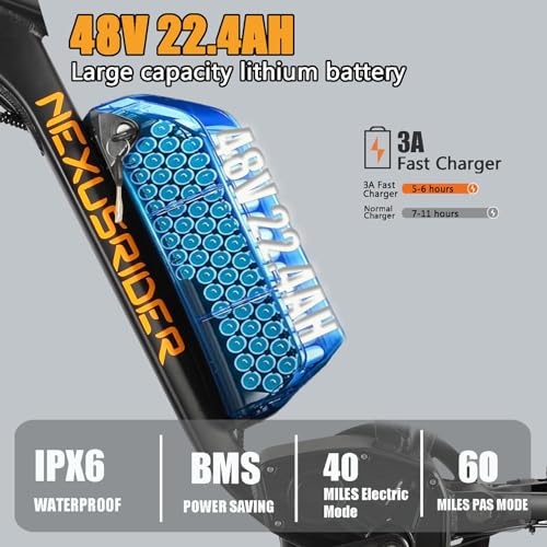 2000W Dual Motor Electric Bike for Adults, 35 Mph 60 Miles AWD Ebike, 48V 22.4Ah Fat Tire MTB E Bikes