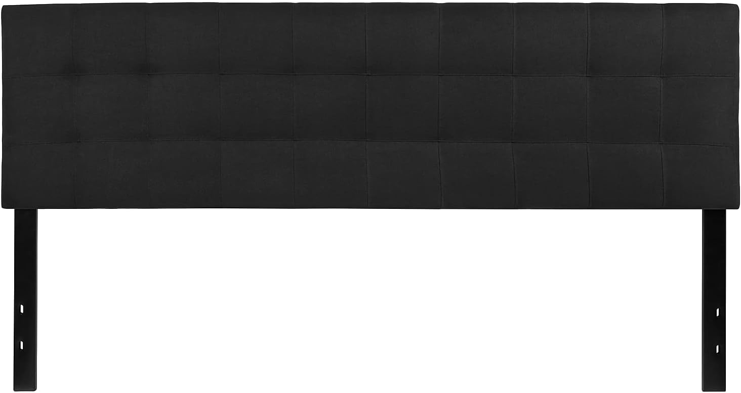 Flash Furniture Bedford Tufted Upholstered King Size Headboard in Black Fabric